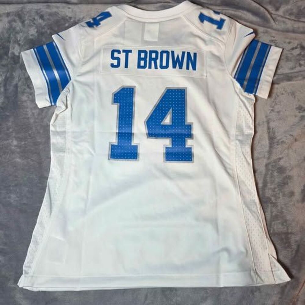 Amon St Brown Detroit Lions Womens Medium Nike Football Jersey